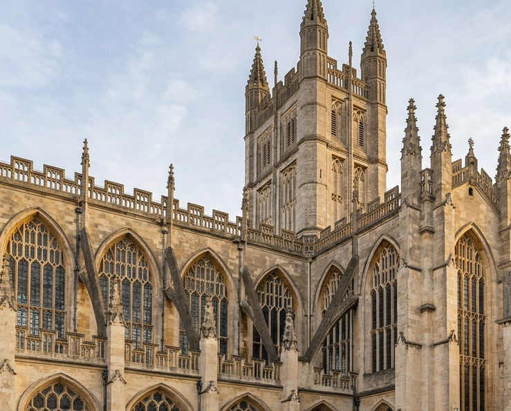 Bath Abbey on a summers day