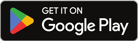 get in on Google Play logo in black with white font